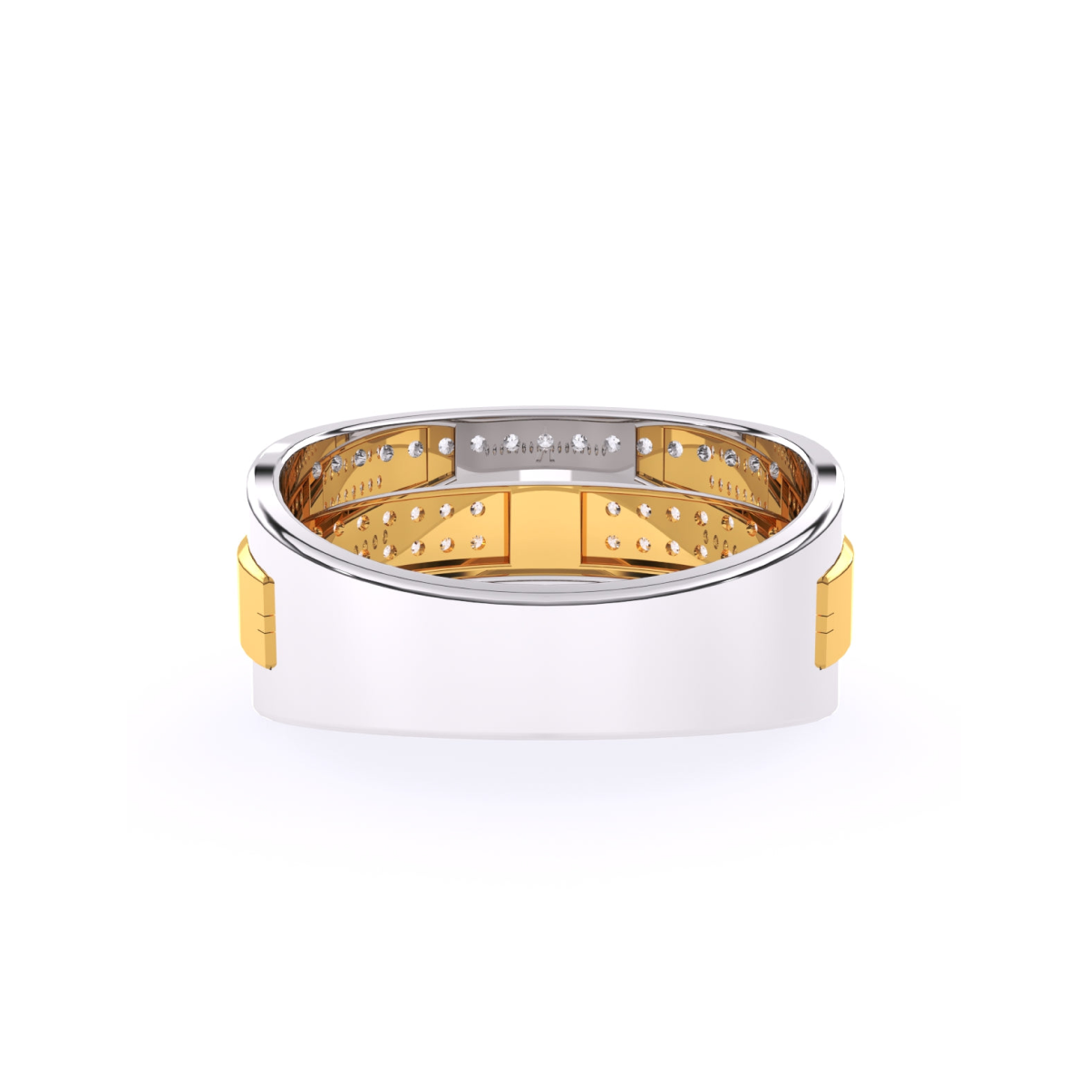 Designer Two Tone Cluster Diamond Ring